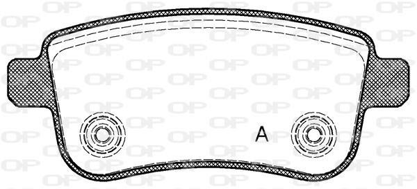 OPEN PARTS Комплект тормозных колодок, дисковый тормоз BPA1387.00